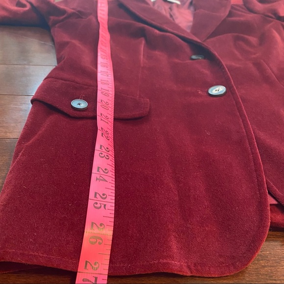 GERARD DAREL Vintage Suede Blazer in Burgundy, Size EU 40 - Picture 12 of 12